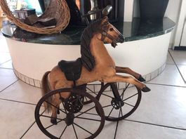 Tricycle cheval en bois fin 19ème