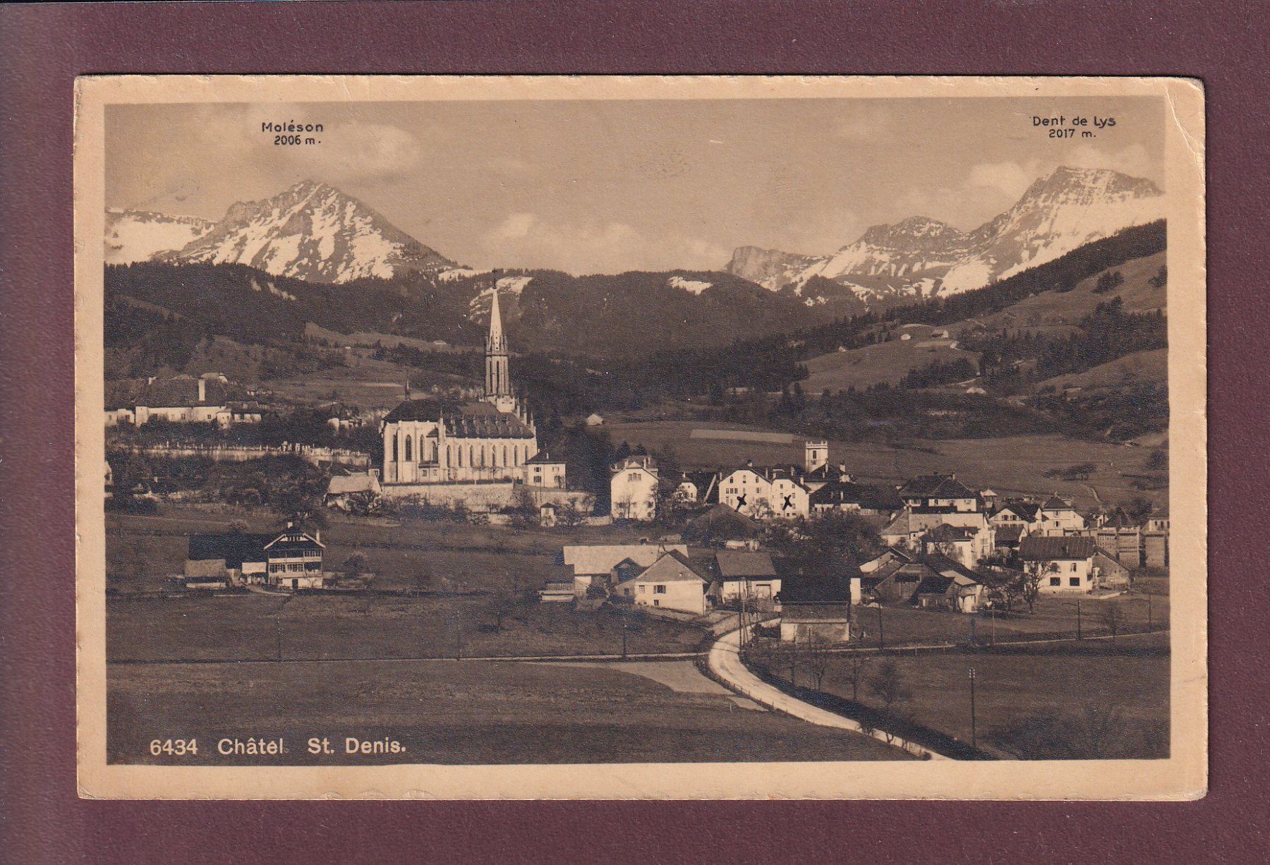 Cartoline postali: CHÂTEL-SAINT-DENIS - Moléson - 1913 – Usato da Pully venduto da nicecards