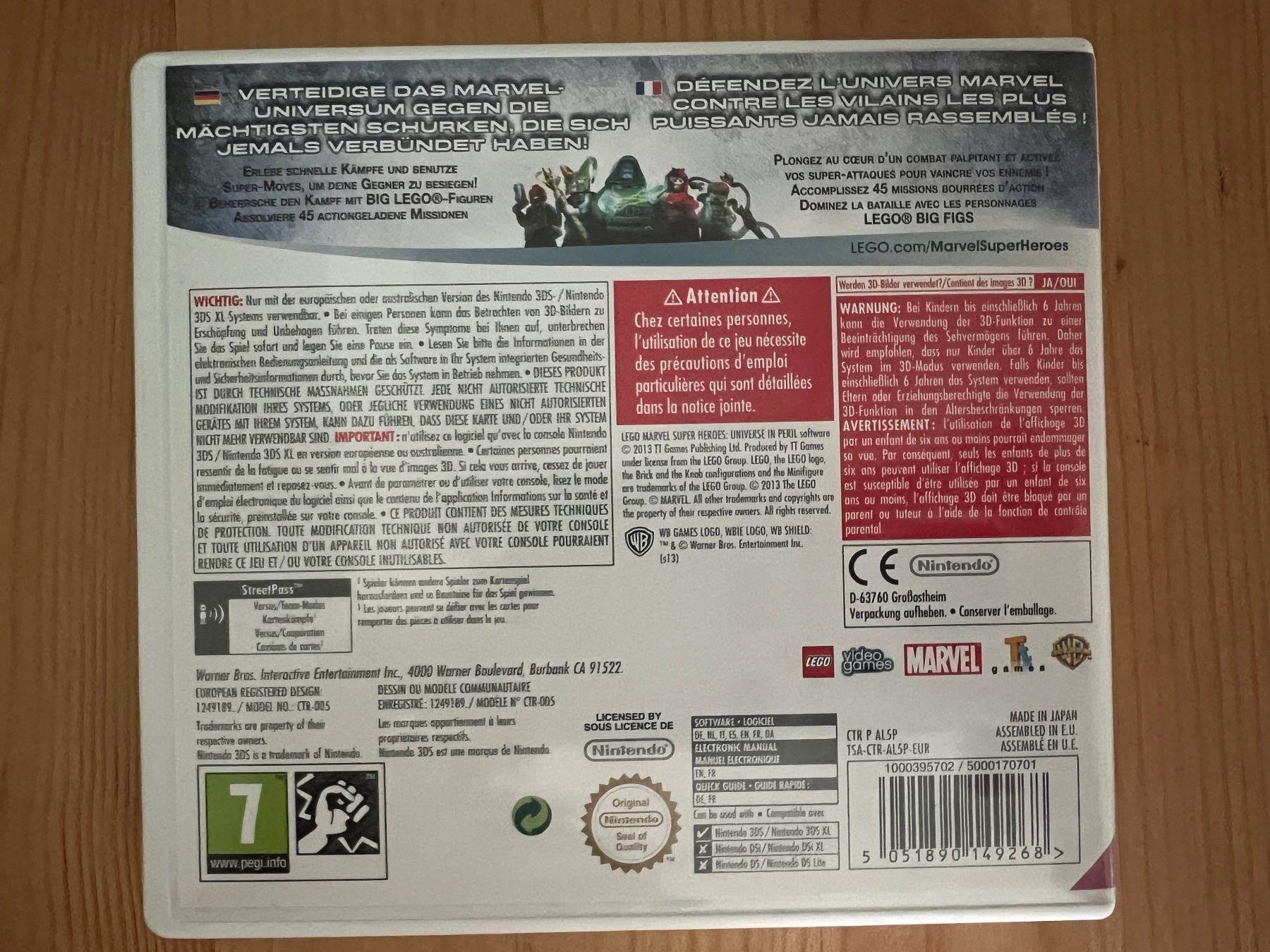 Nintendo Spiele: 3DS LEGO MARVEL SUPER HEROES Universe in peril – Gebraucht aus st.gallen von SoCre75 2