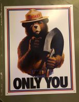 Smokey der Bär- großes Blechschild