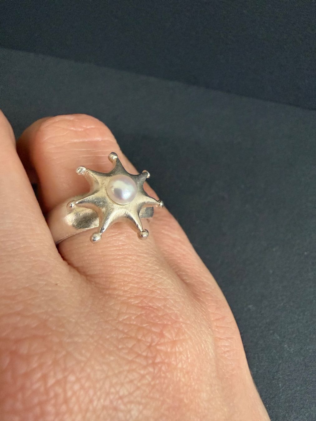 Anelli: Silber Ring mit echte Perle 925 – Usato da Spiegel b. Bern venduto da Rogger72 2
