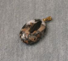Anhänger oval Naturstein