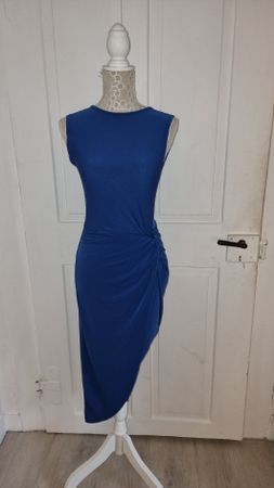 Elegantes WAL G Kleid Knoten Gr. 36 blau figurbetont neuwert