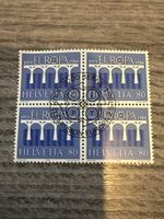 Schweiz Briefmarke Helvetia 80, Europa 1959/1984, Viererbloc