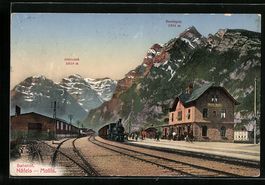 Näfels-Mollis, Bahnhof mit Glärnisch u