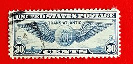 USA AIRMAIL TRANS ATLANTIC 30 CENTS LUFTPOST 1939 GEST.