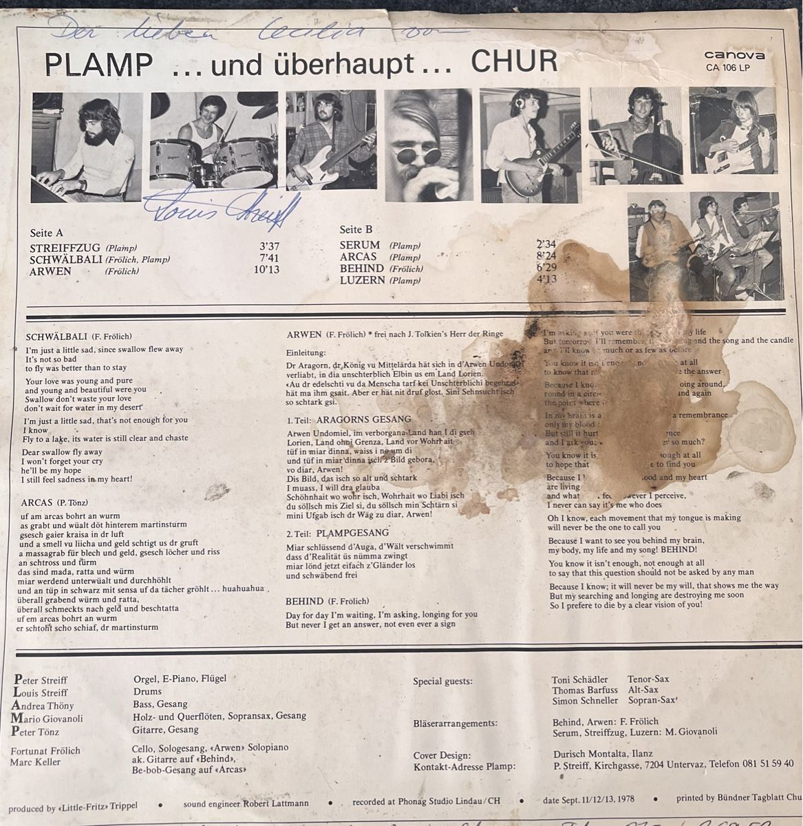 Schallplatten: PLAMP -…und überhaupt – Gebraucht aus Pfäffikon ZH von Restore-Me 1