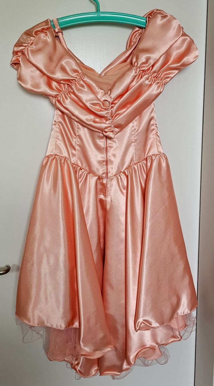 Kleider: Fest-/Abendkleid, Grösse 38, Lachsfarben – Neu (gemäss Beschreibung) aus Niederwil AG von Resurver 1