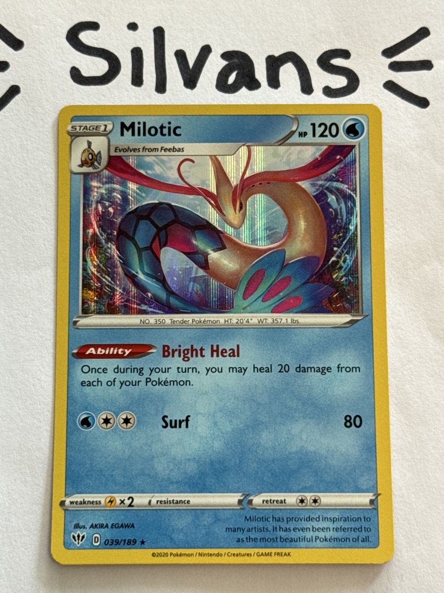 Pokémon Carte collezionabili: Milotoc Holo 039/189 Darkness Ablaze Englisch – Nuovo (secondo la descrizione) da Wil SG venduto da Silvans