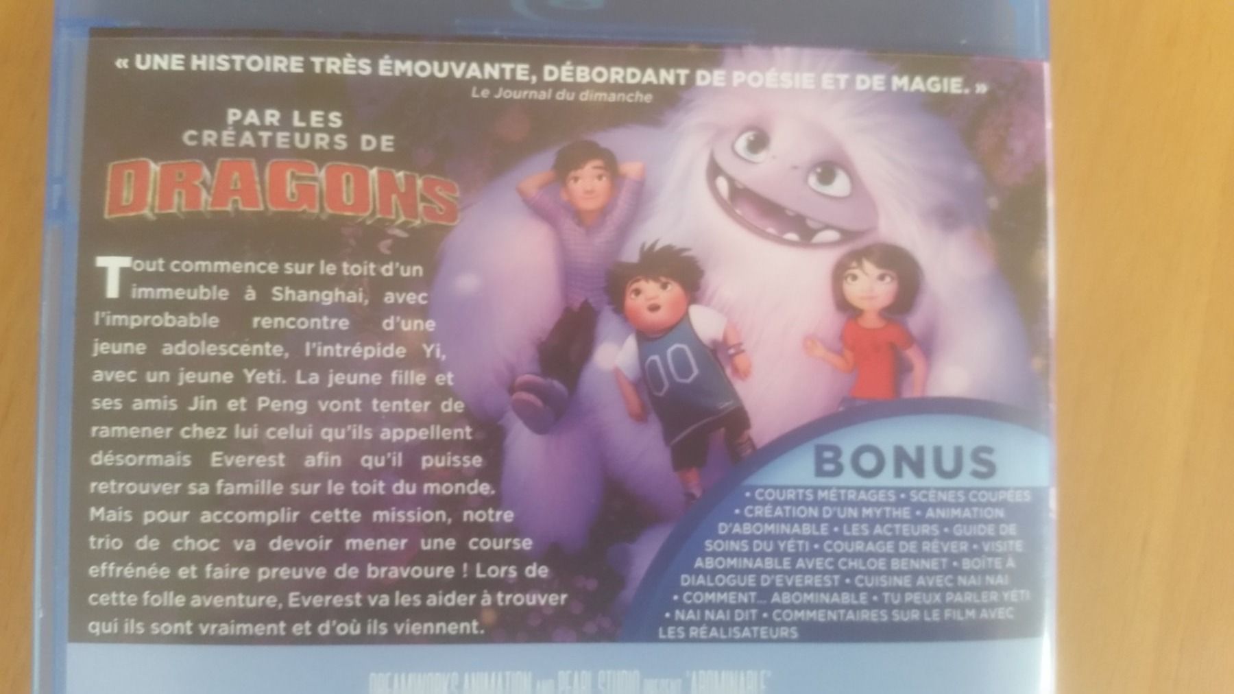Tutti i DVDs: Blu-ray Abominable     Français Anglais – Usato da Porrentruy venduto da tupatup 3
