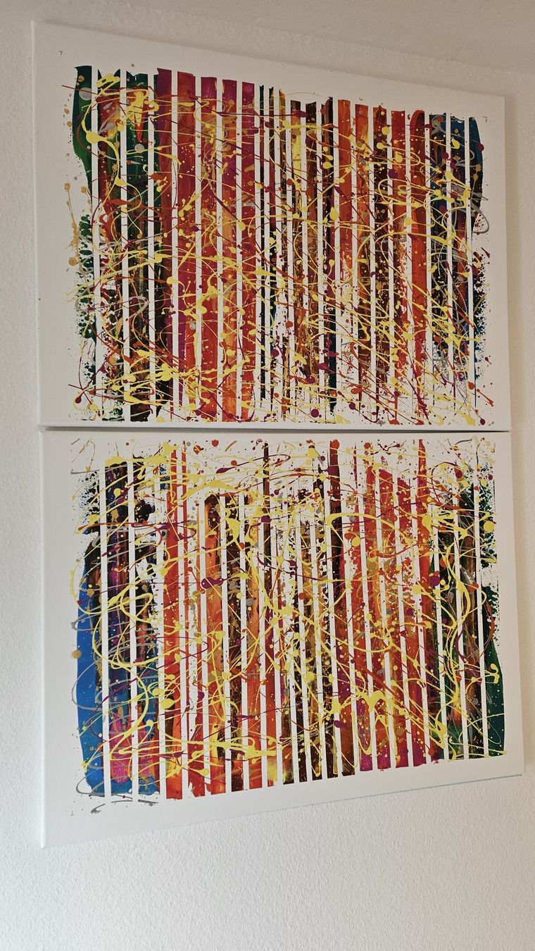 Dipinti: Tableaux d'art moderne, ensemble de deux pièces, neuf. – Nuovo (secondo la descrizione) da Le Locle venduto da fab_c9hh 2
