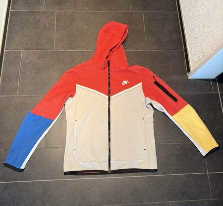 Nike Tech Fleece Color Block Full Zip Hoodie, Mens M