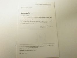 Militär: Grundschulungs Reglement Nachtrag Nr.1