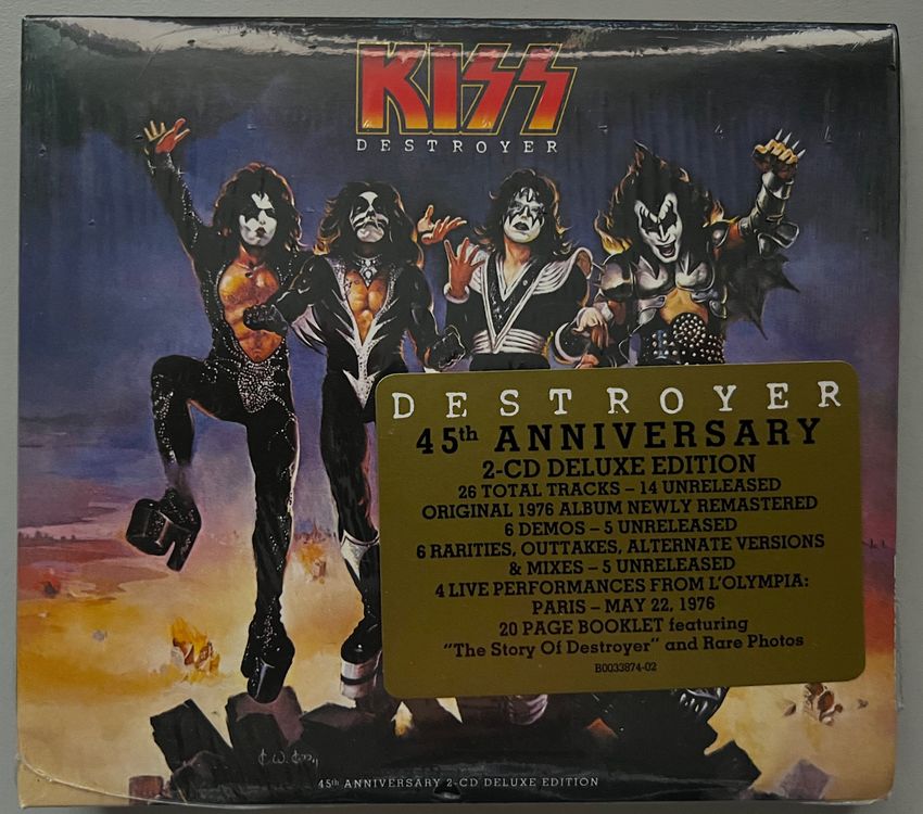 Kiss Autogramm Simmons Stanley Destroyer 45th 2xcd Mit Coa Kaufen