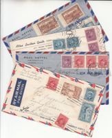 Flugpost Kanada - St. Gallen 1947/48, 4 Briefe