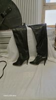 Lederstiefel High Heel – Gr. 41 – Schwarz – Echtleder – Unis