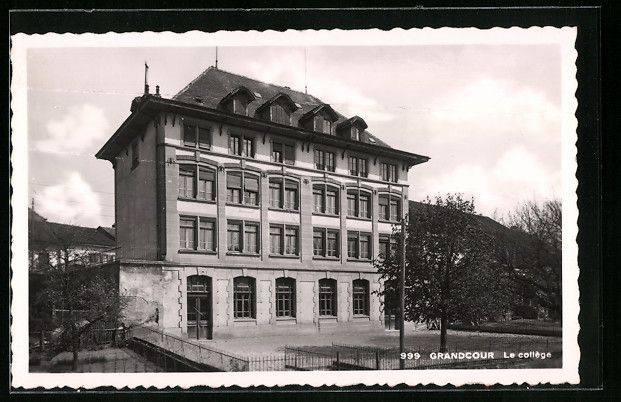 Cartes postales: AK Grandcour, Le collège – D'occasion à Berlin par bartko-reher