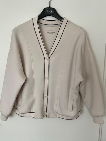 OYSHO Jacke Blouson Gr XS - S ecrue mit Taschen