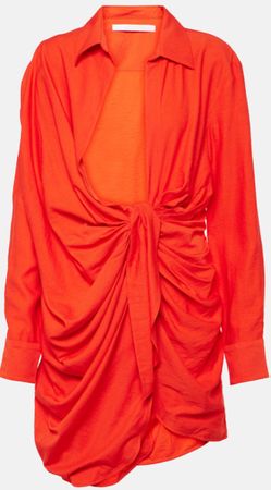 Jaquemus Draped Mini Dress Bahia