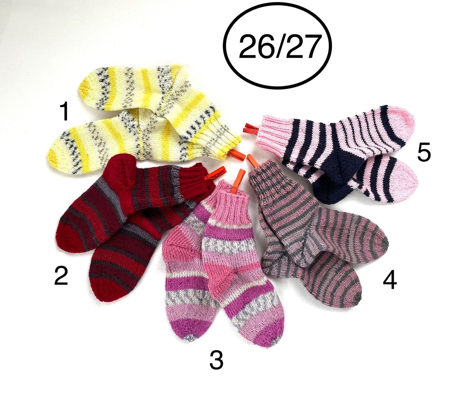 Calze per bambini: handgestrickte Wollsocken, 26/27 – Nuovo e nell'imballaggio originale da Engelburg venduto da rautibus