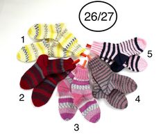 handgestrickte Wollsocken, 26/27