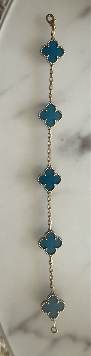 Van Cleef Armbänder & -reifen: Van Cleef & Arpels Alhambra 5 Motifs Blue Agate – Gebraucht aus Richterswil von daniko81 4