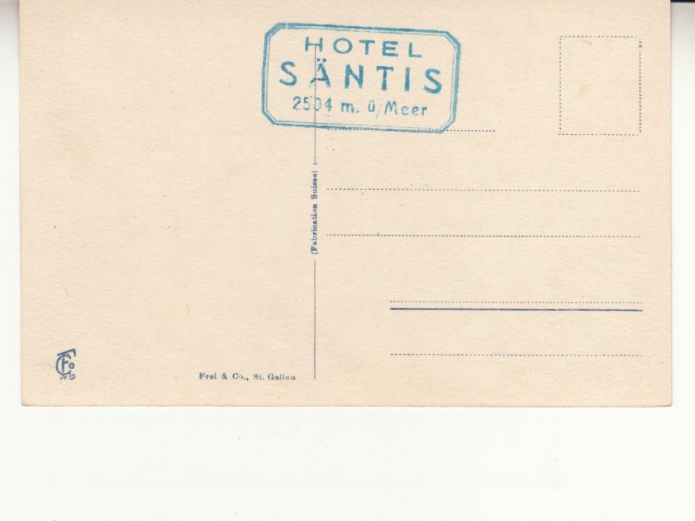 Ansichtskarten: Lisengratweg ca. 1920 mit ST Hotel Säntis – Gebraucht aus Bürglen TG von StampGraf 1