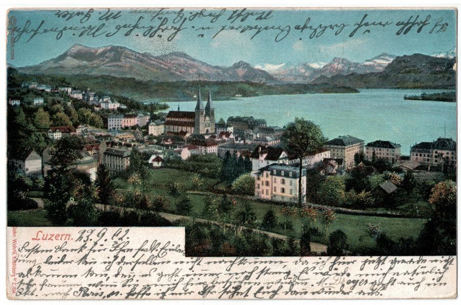 Cartoline postali: Luzern, gelaufen 1902 – Usato da Frauenfeld venduto da POML