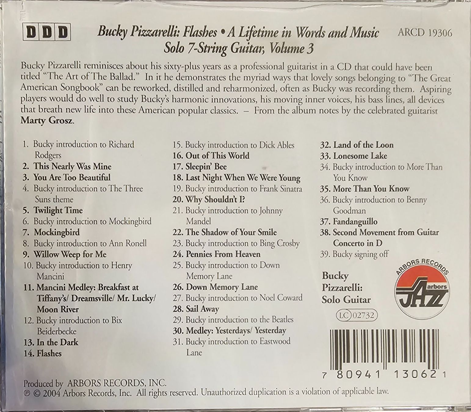 CDs: Bucky Pizzarelli ‎– Flashes – Neu und originalverpackt aus Wahlen b. Laufen von Cg10 1