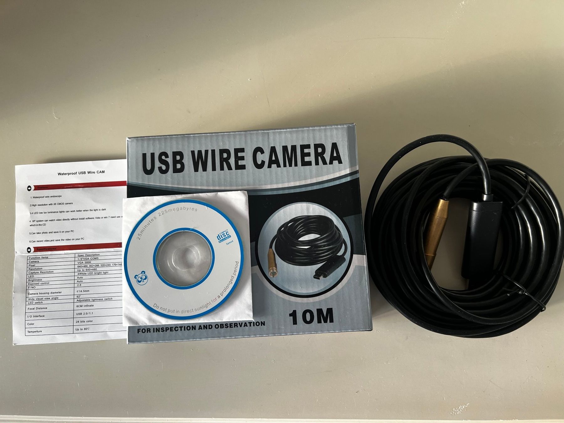 Fotocamera: 10 Meter Kabelendoscopecam USB – Nuovo (secondo la descrizione) da Lachen SZ venduto da bootele 1