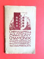 6 cartes postales Chemin de fer Martigny-Chamonix Baumberger