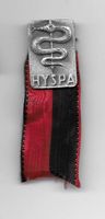 Abzeichen mit rot-schwarzem Bändeli:  HYSPA (Bern 1931)