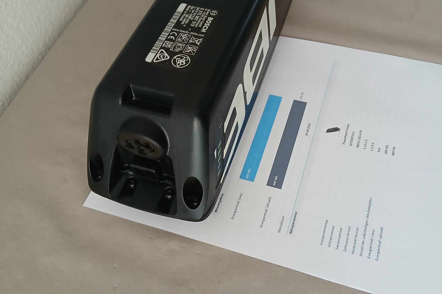 Bosch Akkus: Bosch Powerpack 400 Cube mit 493Wh - inklusive Messbericht – Gebraucht aus Winterthur von .-thx-. 4