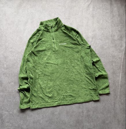 6. Pull polaire Columbia vert demi-zip, taille L 