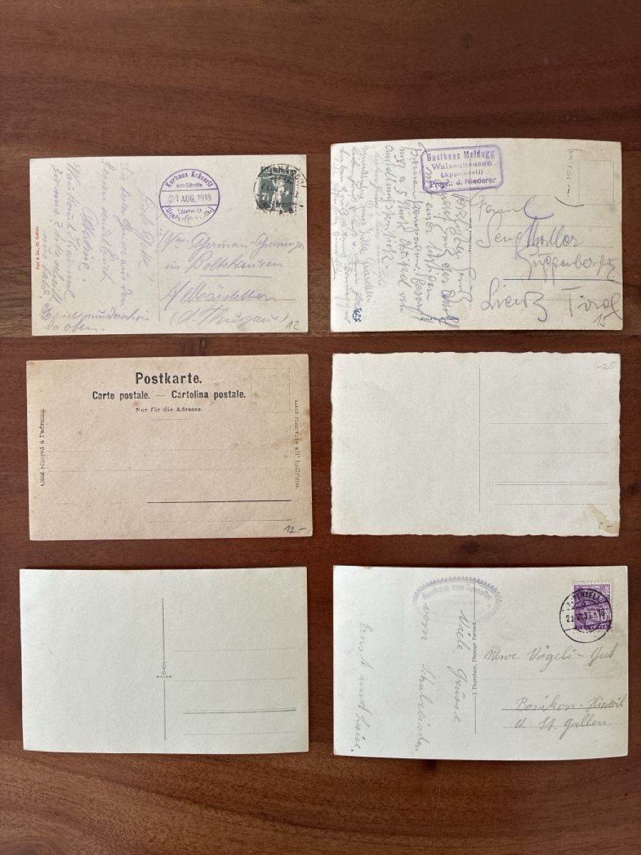 Cartoline postali: 20 Ansichtskarten Schweiz diverse von Appenzell – Usato da Oftringen venduto da Cla.vD.74 3