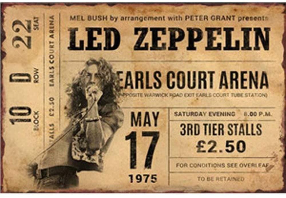 Insegne: Rusty Blechschild-LED ZEPPELIN-TICKET MA – Nuovo e nell'imballaggio originale da Rupperswil venduto da big-one-sale