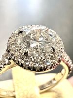 Bague Or blanc 18ct & diamants 1.83 carats