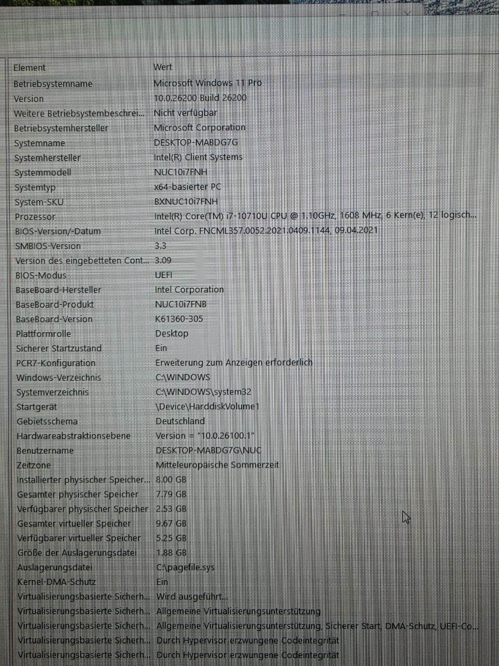 Intel PC: Intel NUC i7, 8GB RAM, 256SSD, Windows 11 Pro – Usato da Romanshorn venduto da mur_7lmr 3