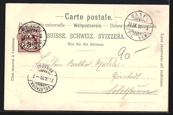Ansichtskarten: Litho Basel, Handelsbank, Strassburger-D – Gebraucht aus Berlin von bartko-reher 1