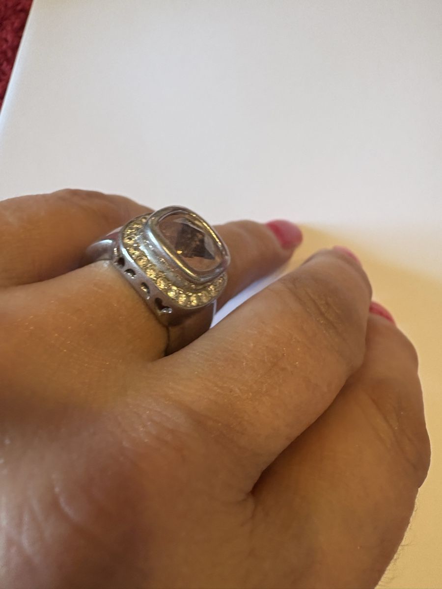 Anelli: 925 12,6 g Silber Ring mit rosa Stein  – Usato da Murten venduto da Tzaugg 2