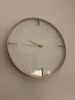 Wanduhr, goldfarben neu