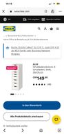 IKEA ALEX Schubladenelement 9 Schubladen weiss 36x116cm