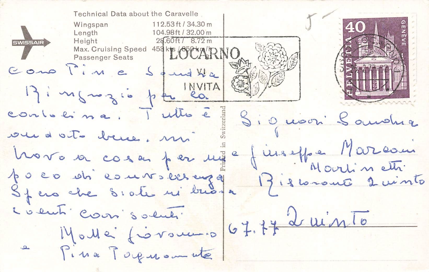 Cartes postales: Flugzeug Swiss – D'occasion à Biasca par Blenio71 1