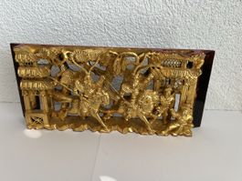 Tempelrelief geschnitzte Krieger Qing-Dynastie 18Jh.