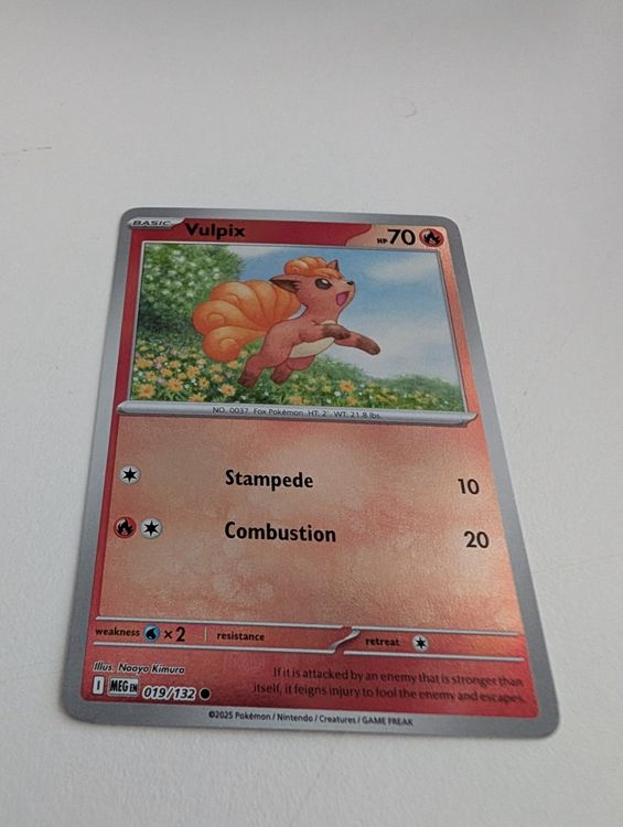 Vulpix 019 Mega Evolution Reverse Holo Pokemon Card MEG EN (Gebraucht ...