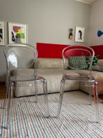 2 Calligaris Parisienne Design Stühle Kunststoff transparent