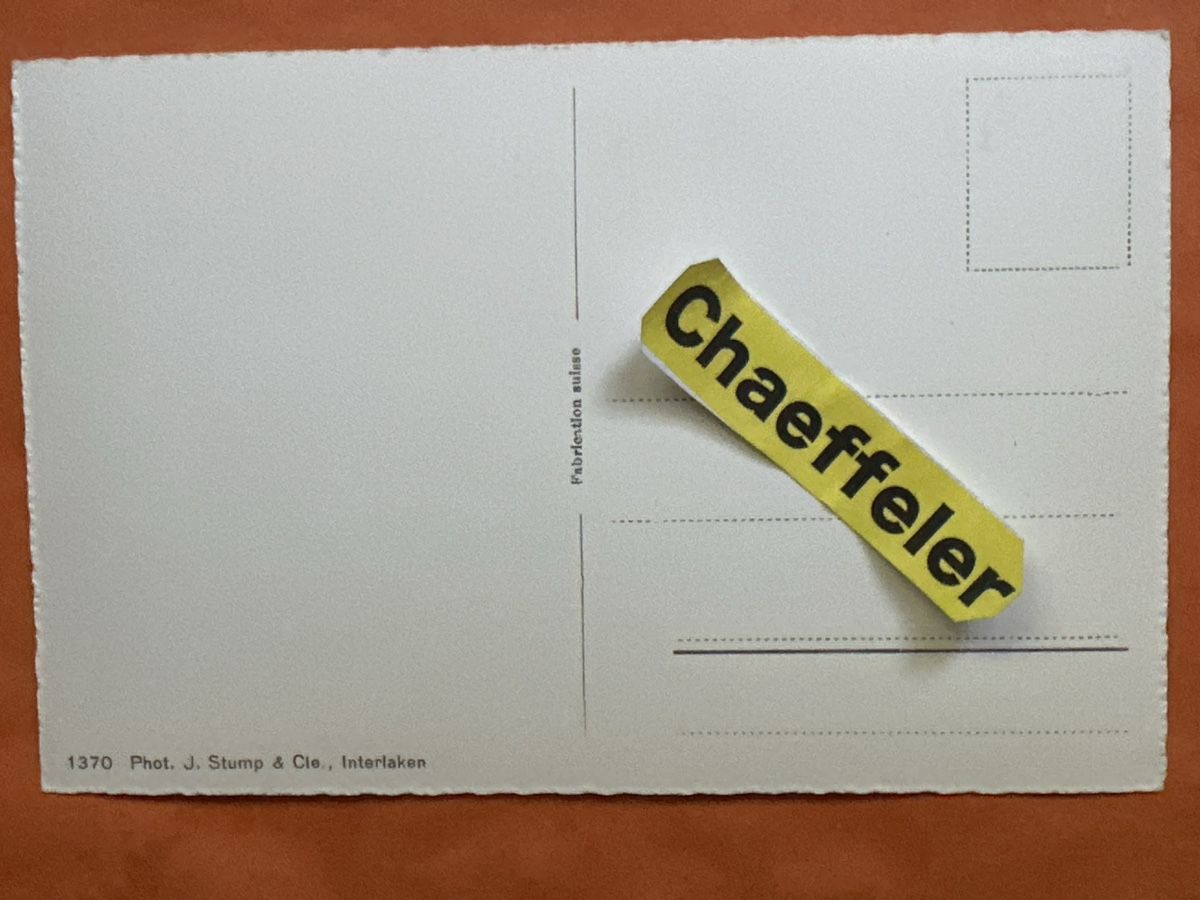 Cartoline postali: Alte Ansichtskarte Interlaken Hotel Krebs, ca. 1950er – Usato da Zürich venduto da Chaeffeler 1