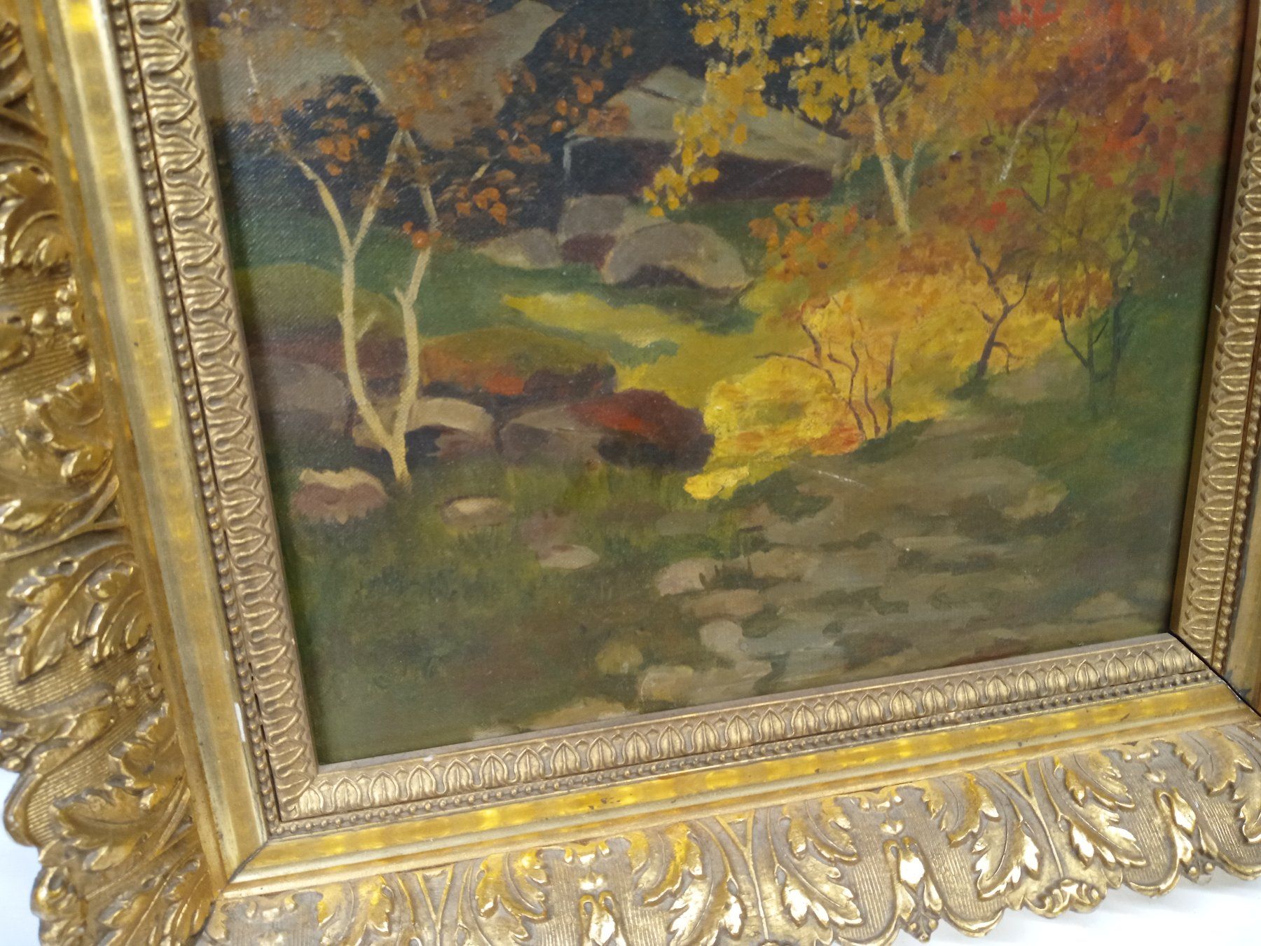 Tableaux: altes  Gemälde ölbild auf Holz unsigniert – D'occasion à Prez-vers-Siviriez par Monija70 2