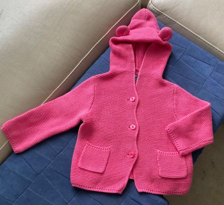 Ravissant Cardigan rose fuchsia baby GAP, taille 12-18 mois