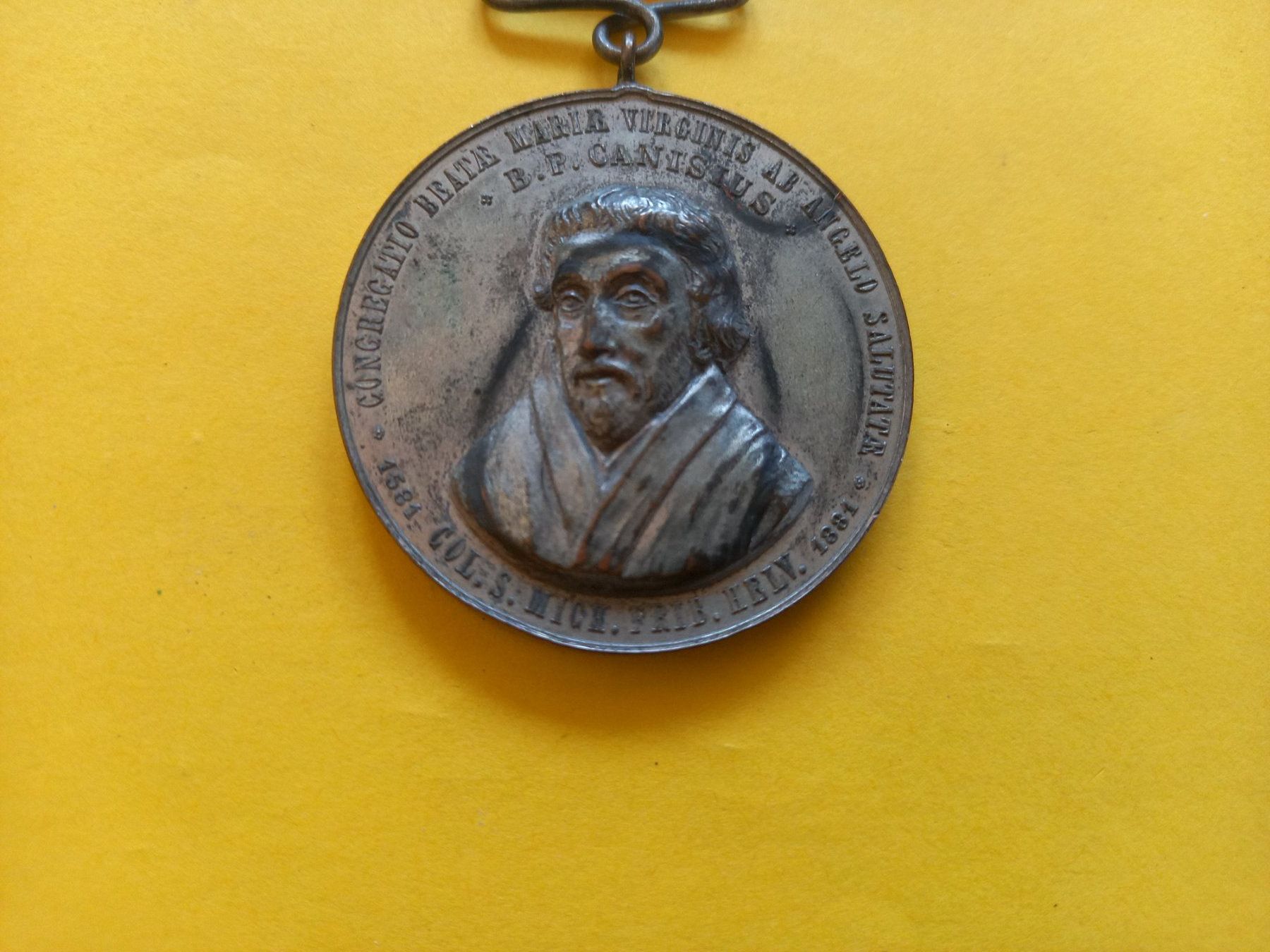 Medaglie: Médaille ancienne - Congrégation B.P. Canisius, 1881 – Usato da Rossens FR venduto da Souris1 2